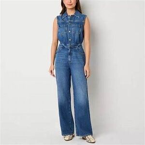 Women's XS dark rinse denim jumpsuit